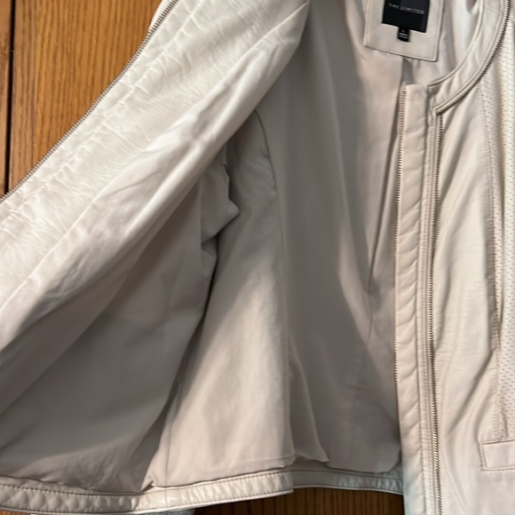 Cream Faux Leather Jacket - Picture 8 of 8